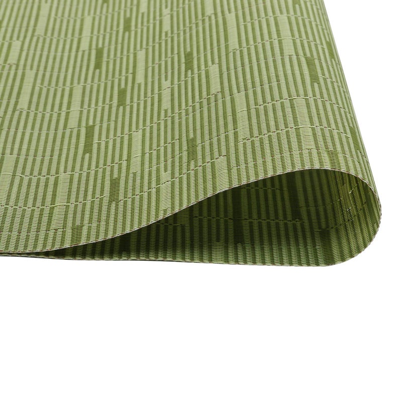 SHACOS Placemats Set of 6 Woven Vinyl Place Mats for Dining Table Wipe Clean Non Slip Christmas Table Mats (6, Olive Green) - Image 4